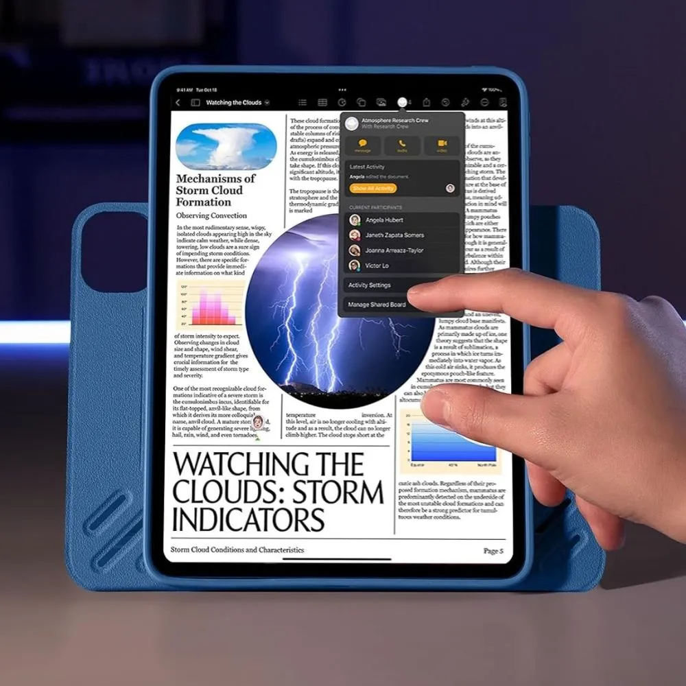 Apple iPad Pro 13 (2025) tablet case blue ESR FLIP HYBRID