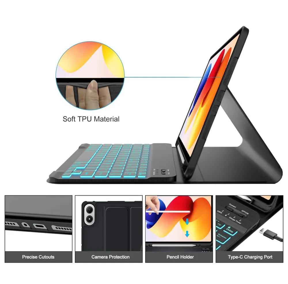 Xiaomi RedMi Pad 2 Pro 12.1 tahvelarvuti ümbris must TECH-PROTECT SC PEN + KEYBOARD