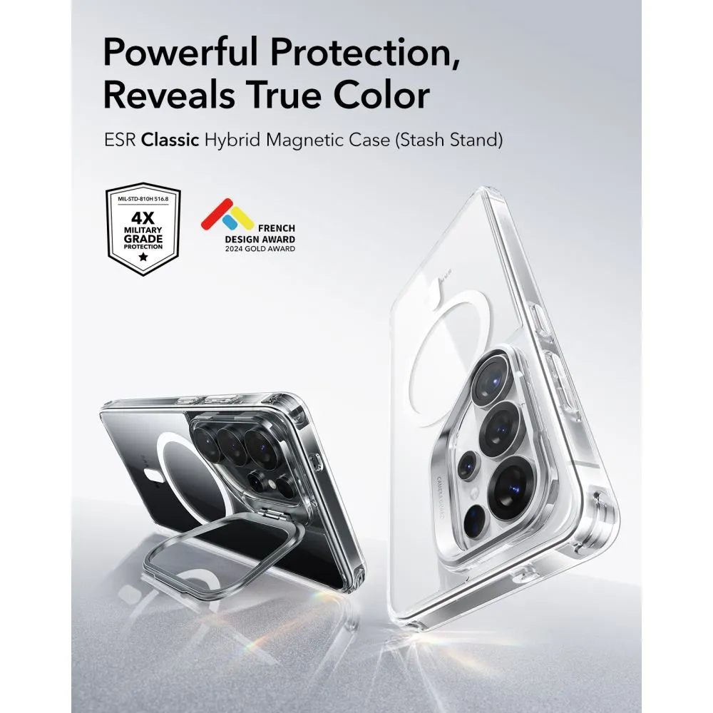 Samsung Galaxy S26 Ultra Telefona vāciņš caurspīdīgs ESR CLASSIC HYBRID KICKSTAND MAGSAFE