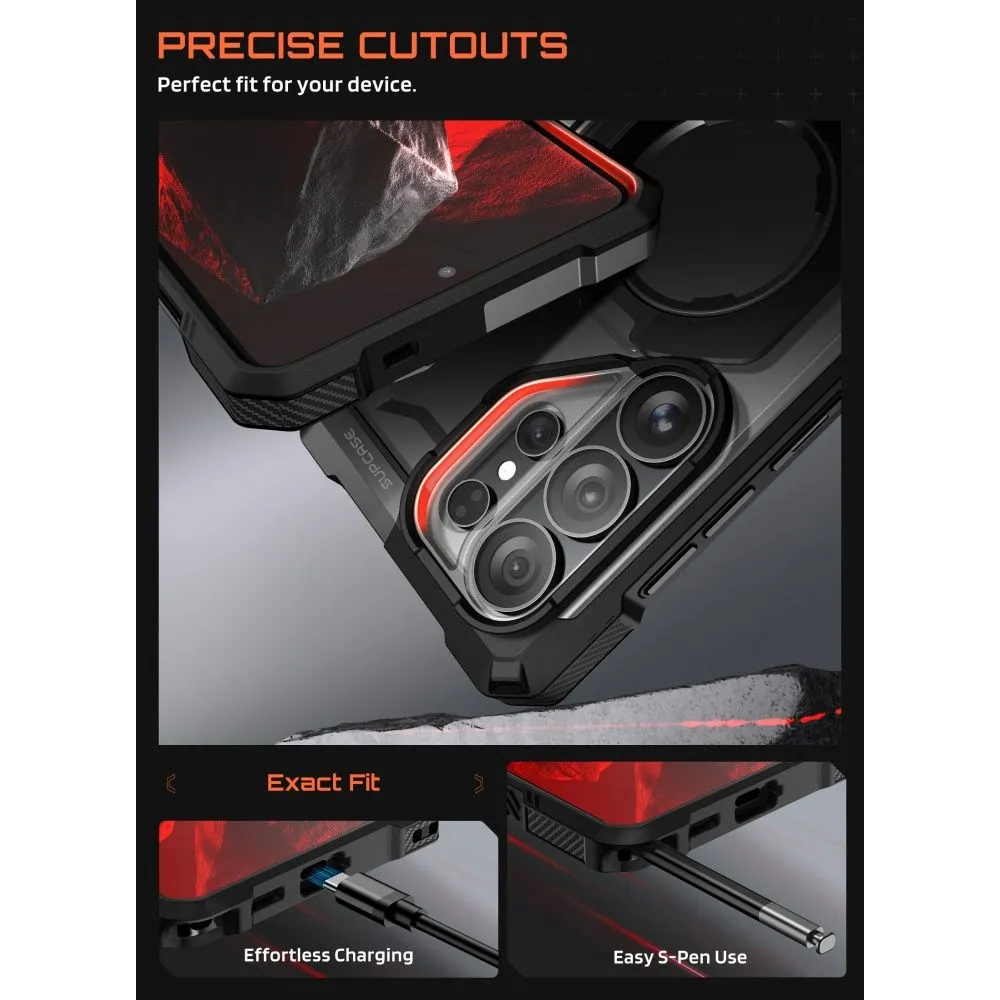 Samsung Galaxy S26 Ultra Telefona vāciņš melns SUPCASE UB GRIP MAG MAGSAFE