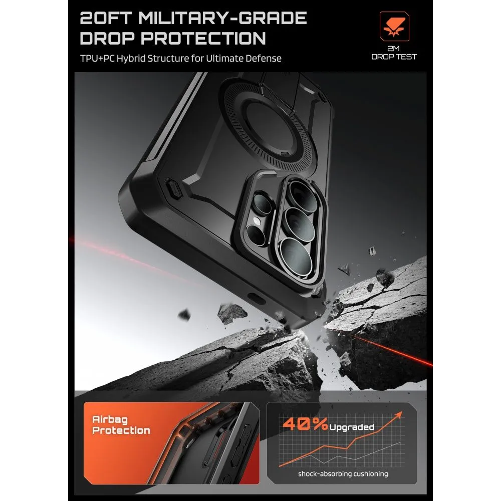 Samsung Galaxy S26 Ultra Telefona vāciņš melns SUPCASE UNICORN BEETLE PRO MAG MAGSAFE 2-SET