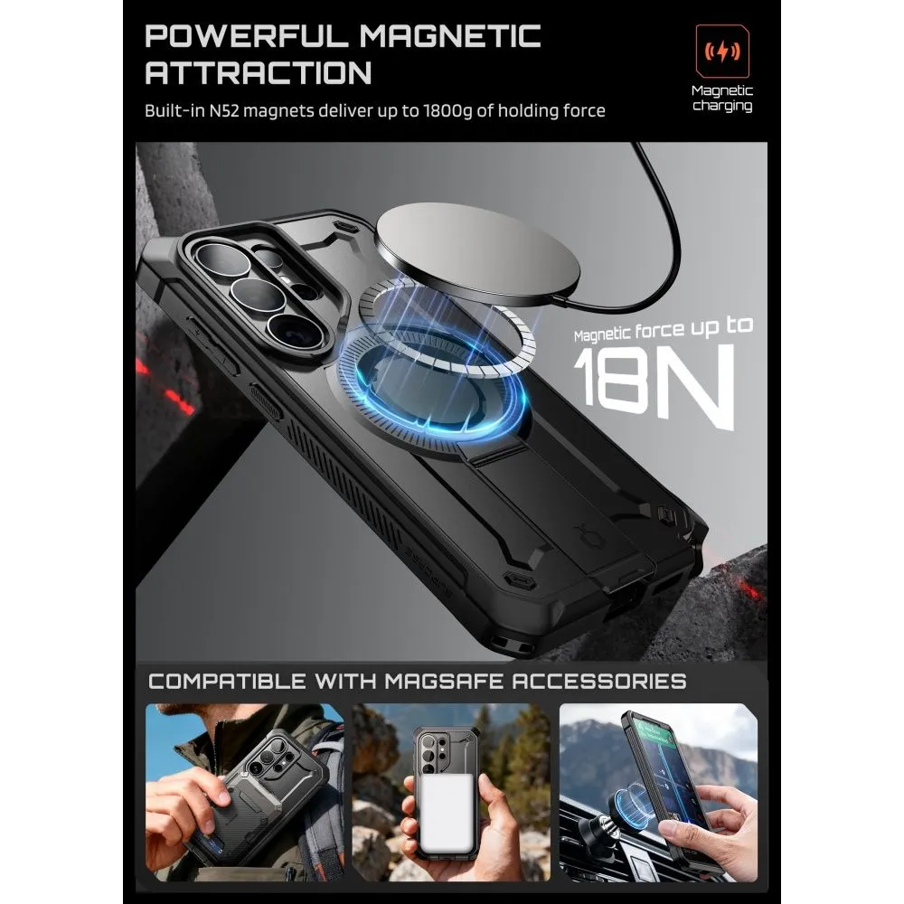 Samsung Galaxy S26 Ultra Telefona vāciņš melns SUPCASE UNICORN BEETLE PRO MAG MAGSAFE 2-SET