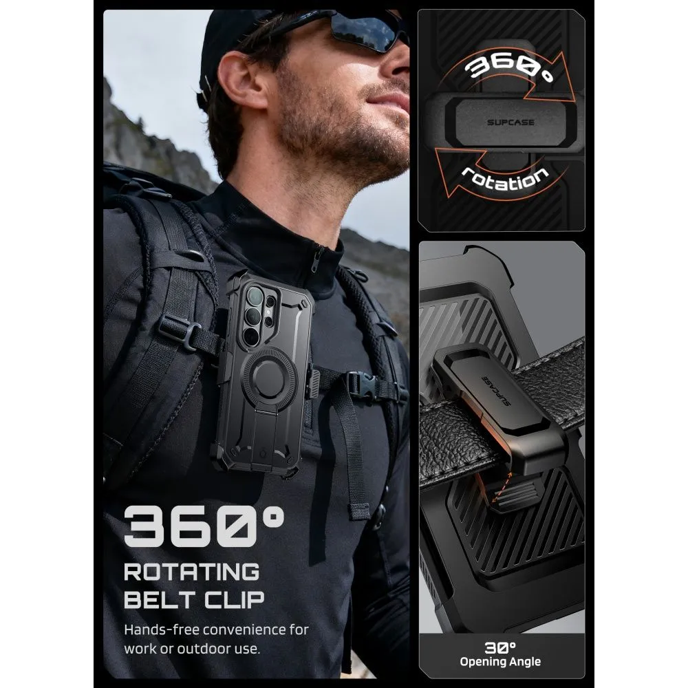 Samsung Galaxy S26 Ultra Telefona vāciņš melns SUPCASE UNICORN BEETLE PRO MAG MAGSAFE 2-SET