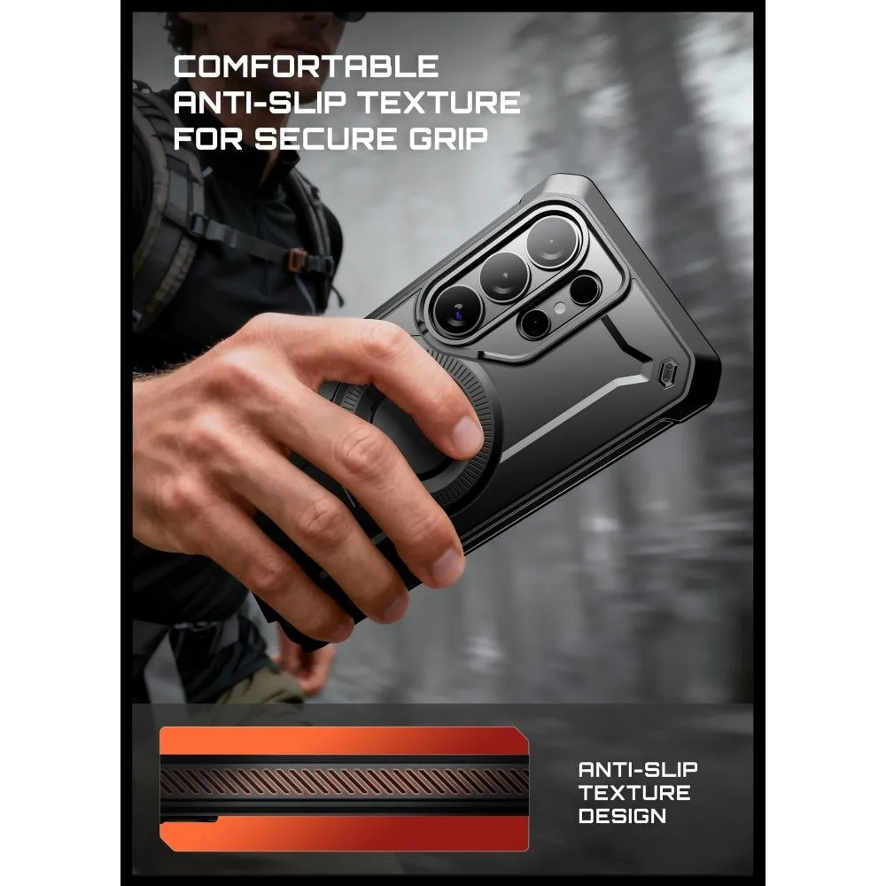 Samsung Galaxy S26 Ultra Telefona vāciņš melns SUPCASE UNICORN BEETLE PRO MAG MAGSAFE 2-SET