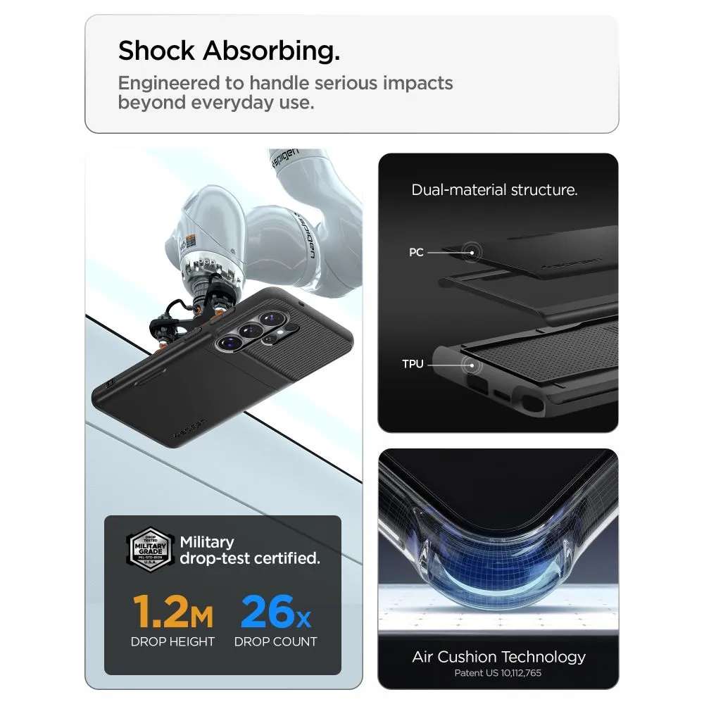 Samsung Galaxy S26 Ultra Telefona vāciņš melns SPIGEN SLIM ARMOR CS