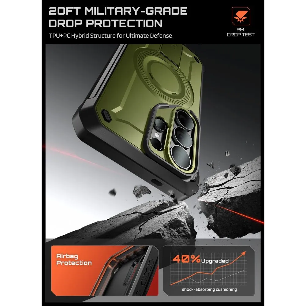 Samsung Galaxy S26 Ultra Telefona vāciņš zaļš SUPCASE UNICORN BEETLE PRO MAG MAGSAFE 2-SET