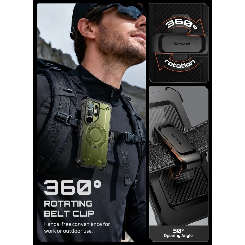 Samsung Galaxy S26 Ultra Telefona vāciņš zaļš SUPCASE UNICORN BEETLE PRO MAG MAGSAFE 2-SET