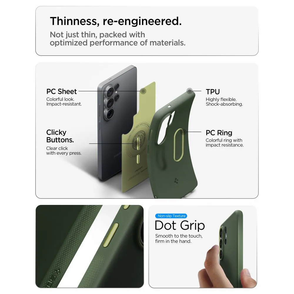 Samsung Galaxy S26 Ultra Telefona vāciņš zaļš SPIGEN NANO POP MAG MAGSAFE