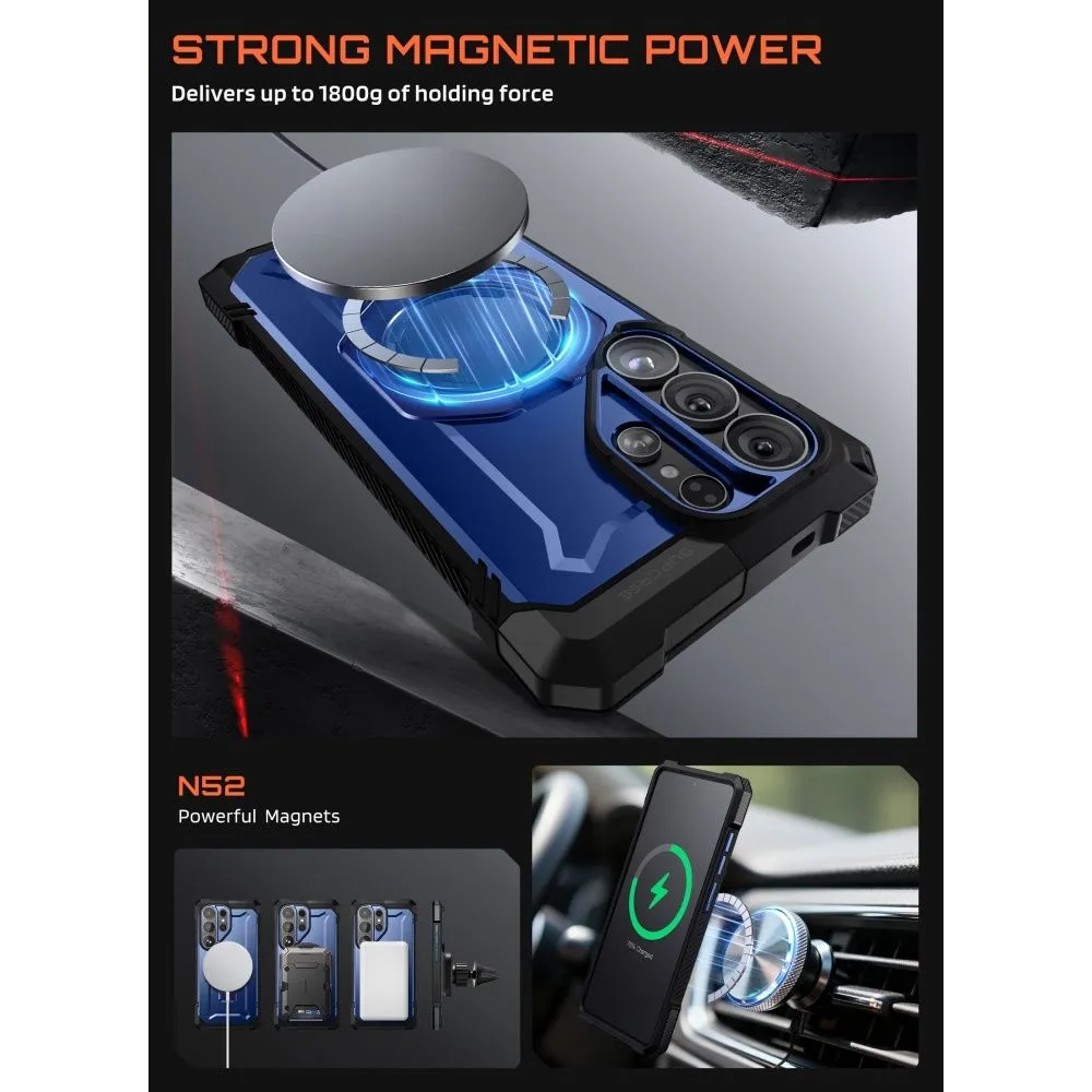 Samsung Galaxy S26 Ultra Telefona vāciņš zils SUPCASE UB GRIP MAG MAGSAFE