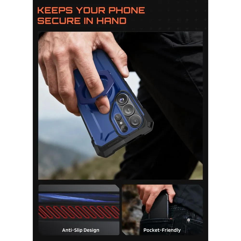 Samsung Galaxy S26 Ultra Telefona vāciņš zils SUPCASE UB GRIP MAG MAGSAFE