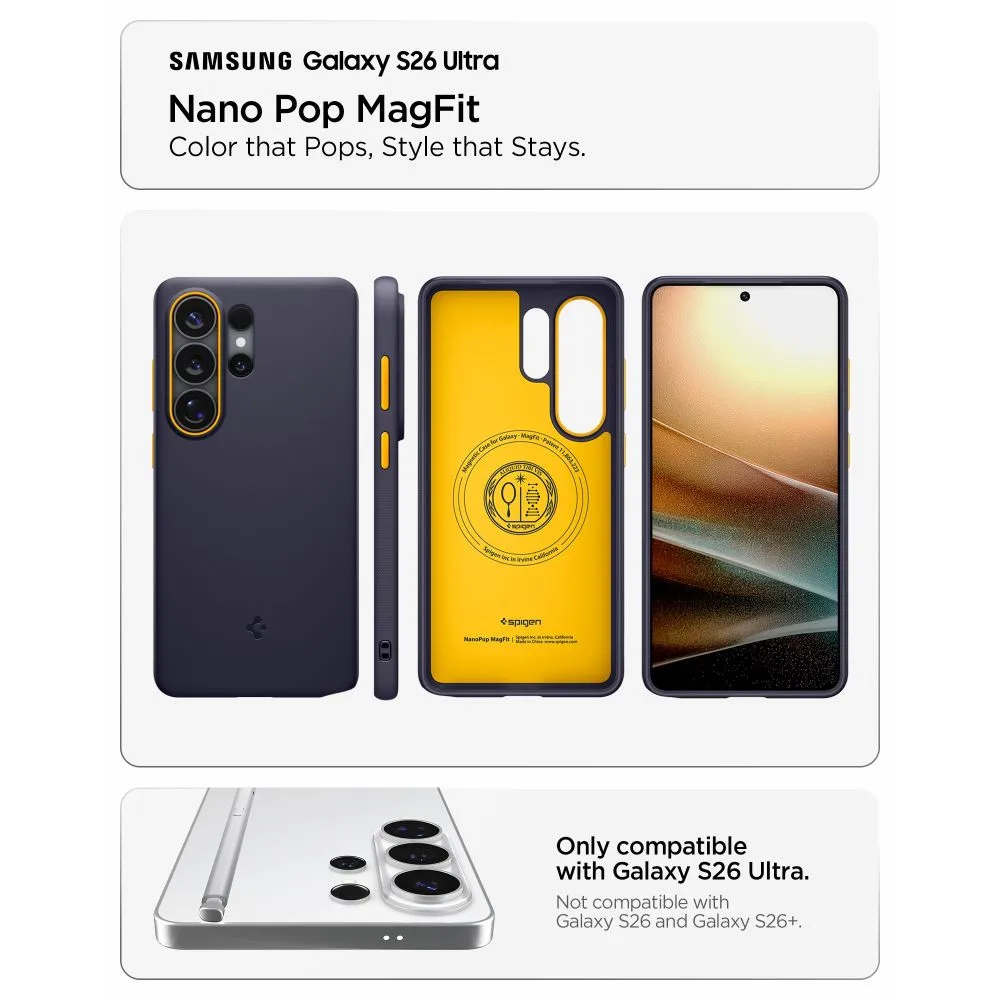 Samsung Galaxy S26 Ultra чехол синий SPIGEN NANO POP MAG MAGSAFE
