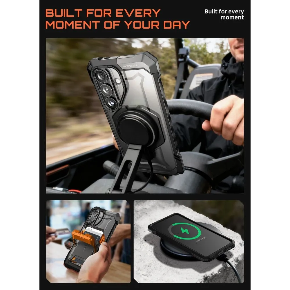 Samsung Galaxy S26 Telefona vāciņš melns SUPCASE UB GRIP MAG MAGSAFE