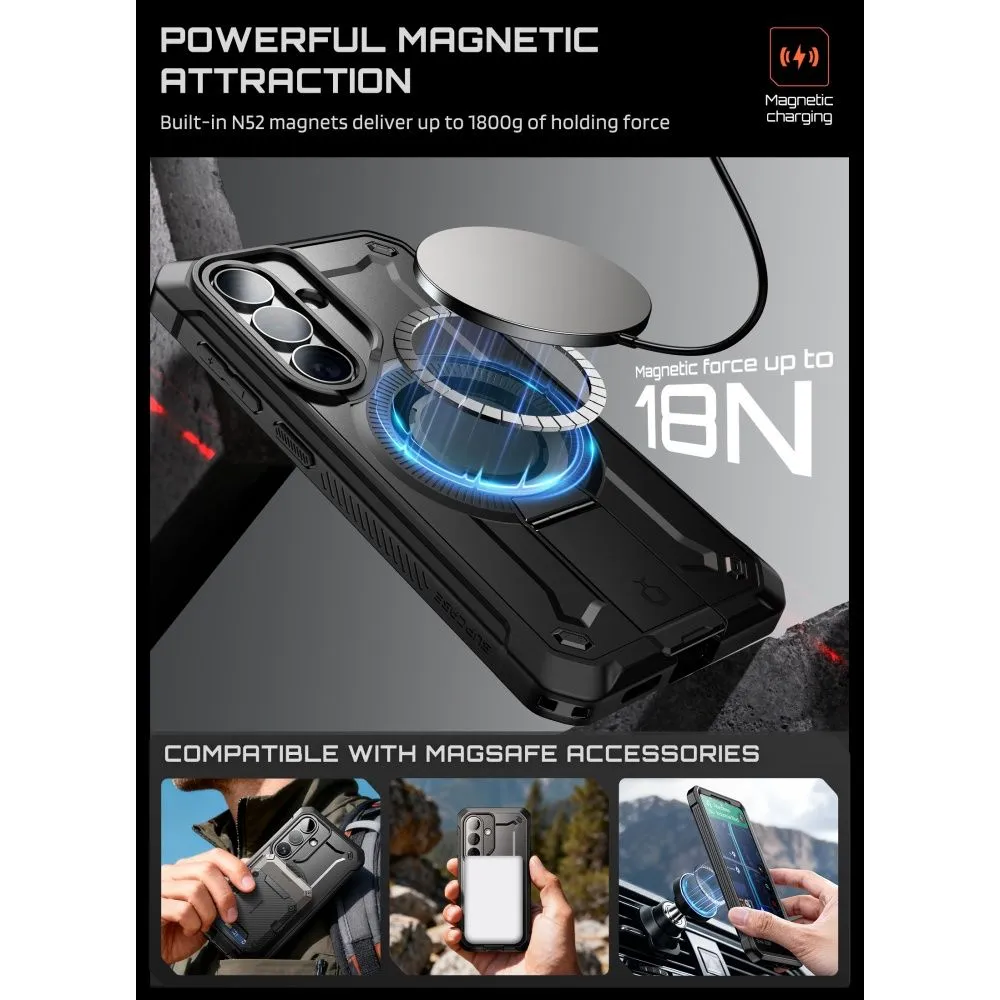 Samsung Galaxy S26 Telefona vāciņš melns SUPCASE UNICORN BEETLE PRO MAG MAGSAFE 2-SET