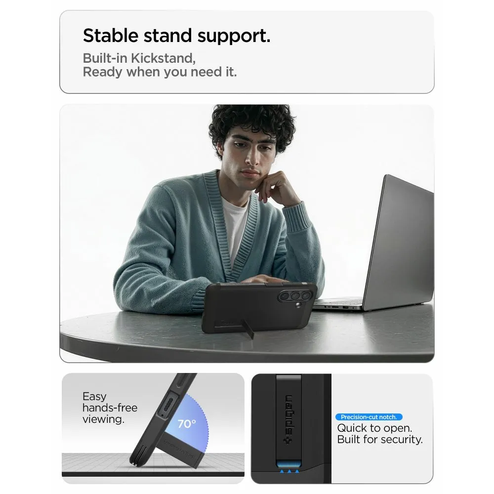 Samsung Galaxy S26 Telefona vāciņš melns SPIGEN TOUGH ARMOR MAG MAGSAFE