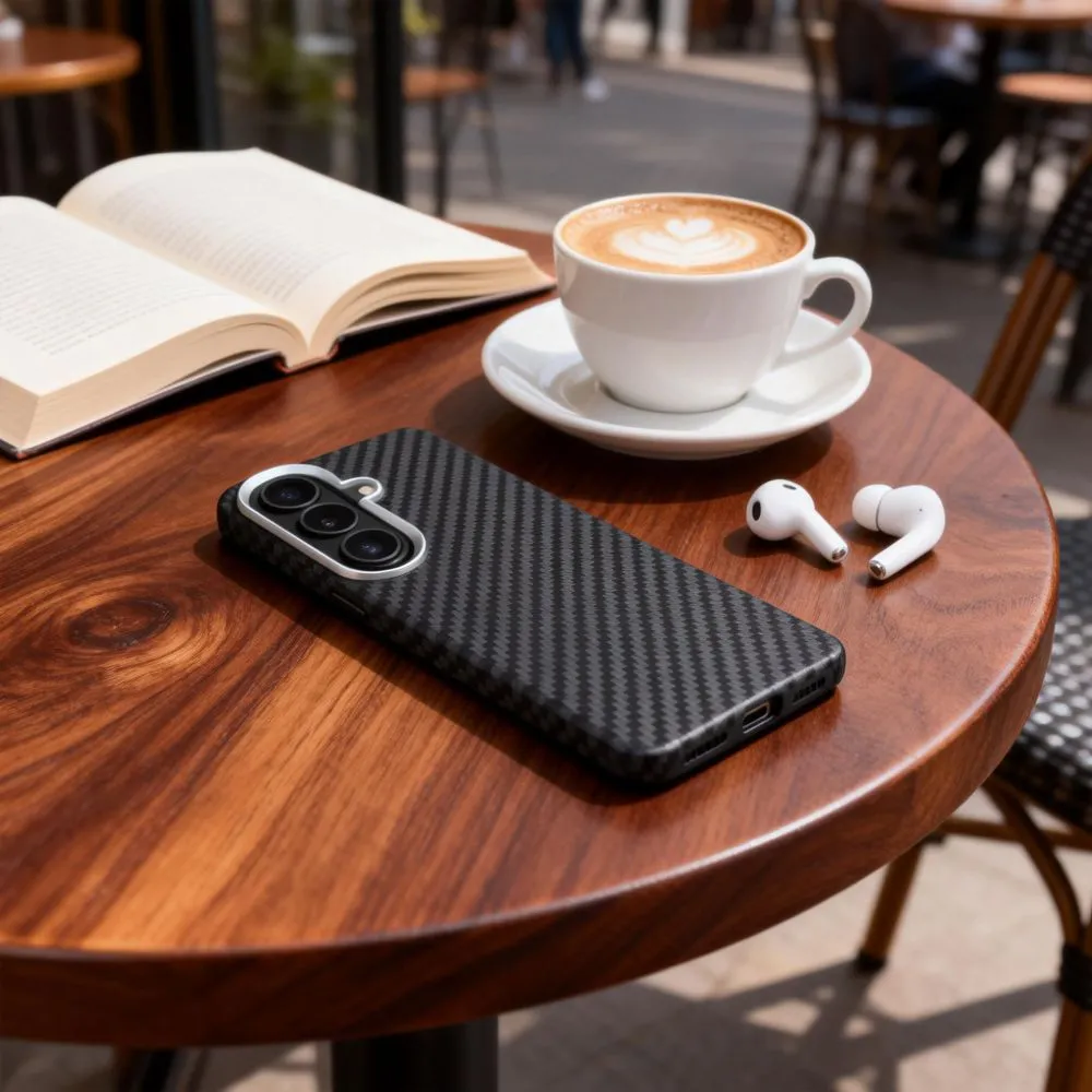 Samsung Galaxy S26 Telefona vāciņš melns TECH-PROTECT ION CARBON MAGSAFE