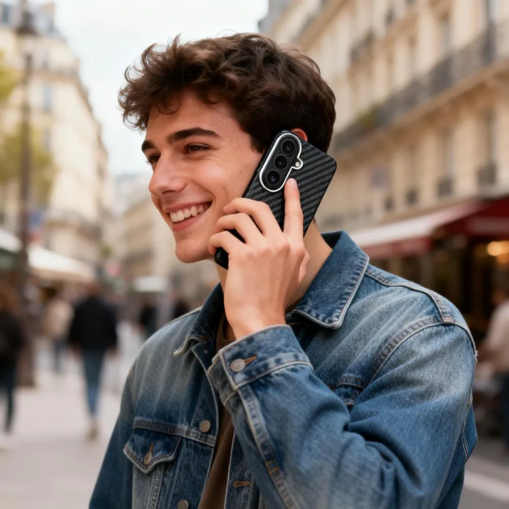 Samsung Galaxy S26 Telefona vāciņš melns TECH-PROTECT ION CARBON MAGSAFE