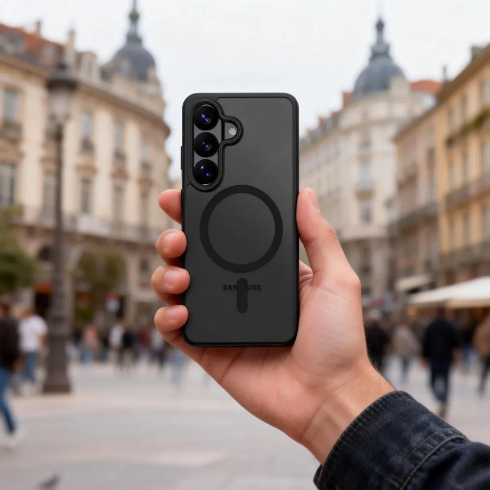 Samsung Galaxy S26 Telefona vāciņš melns TECH-PROTECT MAGMAT MAGSAFE