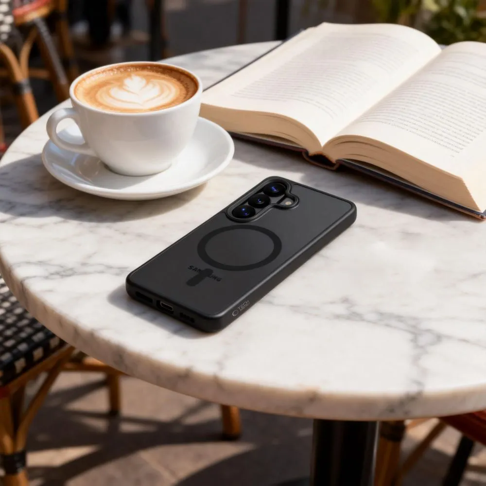 Samsung Galaxy S26 Telefona vāciņš melns TECH-PROTECT MAGMAT MAGSAFE
