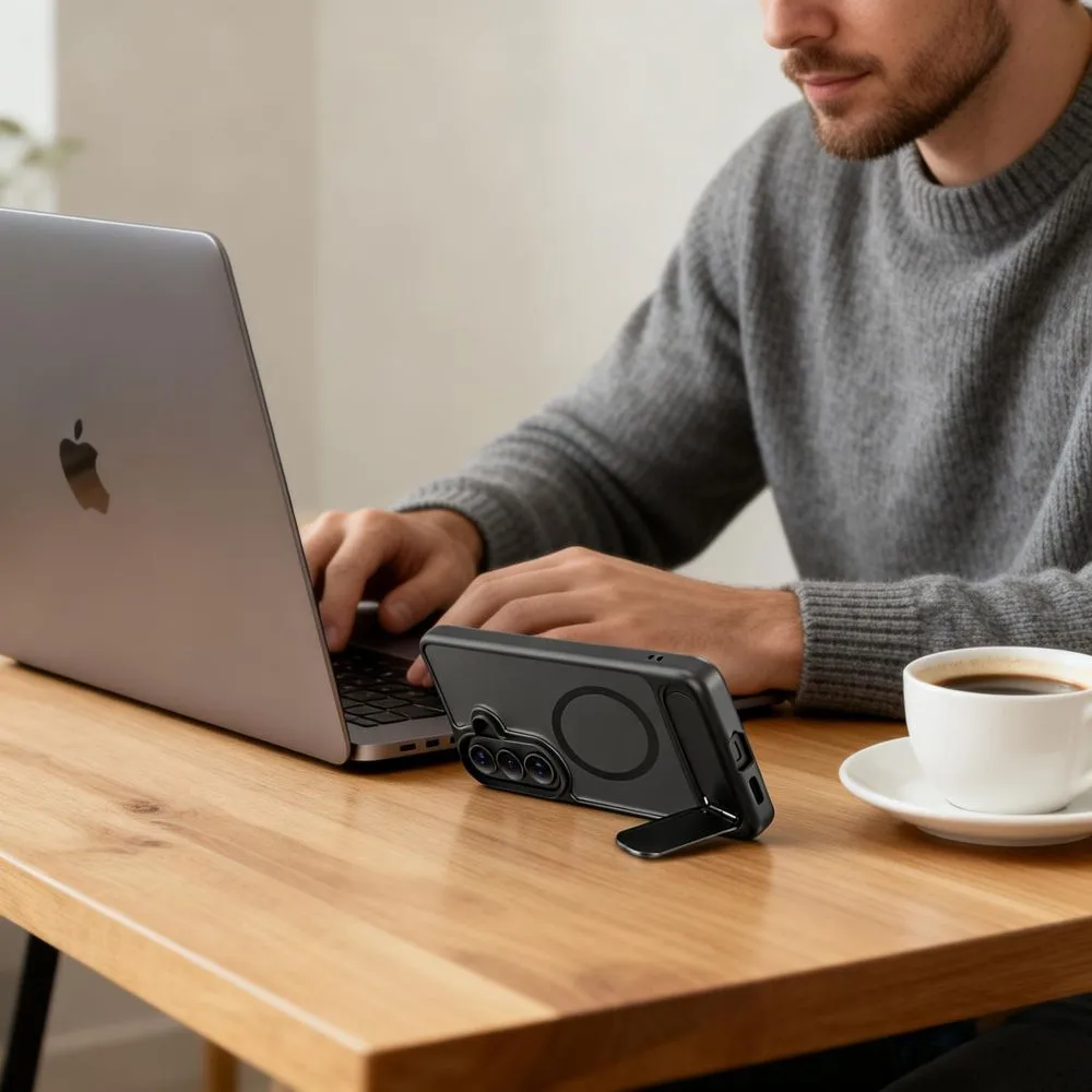 Samsung Galaxy S26 Telefona vāciņš melns TECH-PROTECT MAGRACK MAGSAFE