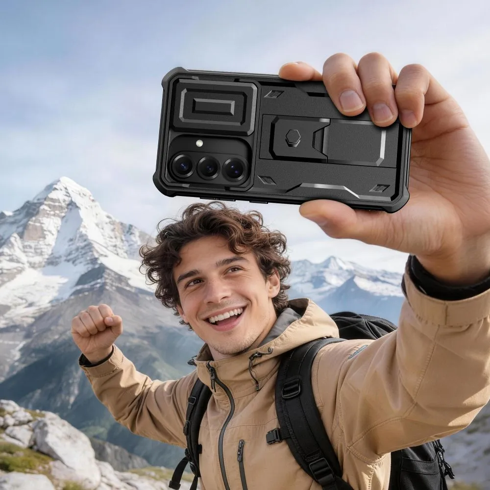 Samsung Galaxy S26 Telefona vāciņš melns TECH-PROTECT KEVLAR CAM+ 2-SET