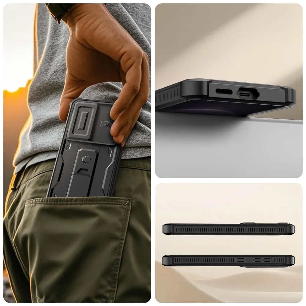 Samsung Galaxy S26 Telefona vāciņš melns TECH-PROTECT KEVLAR CAM+ 2-SET