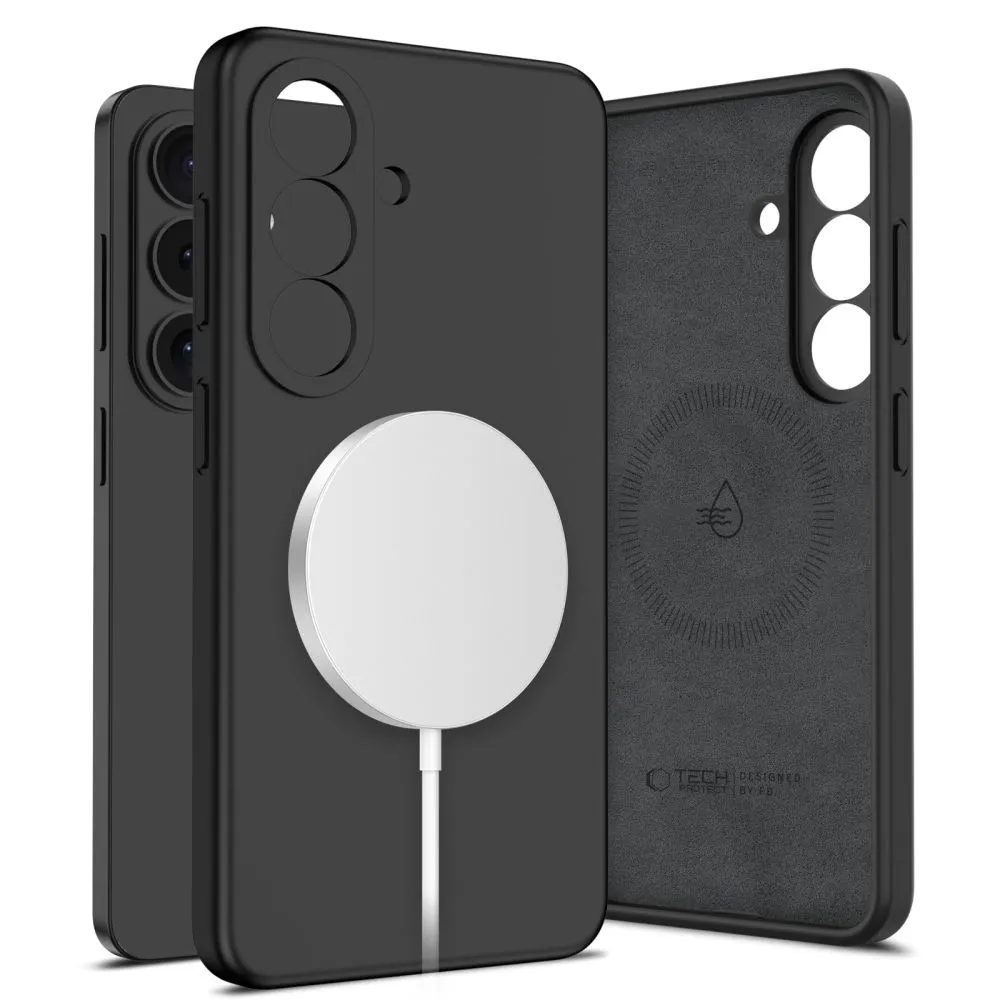Samsung Galaxy S26 Telefona vāciņš melns TECH-PROTECT SILICONE MAGSAFE