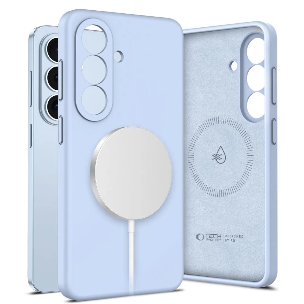 Samsung Galaxy S26 Phone Cover blue TECH-PROTECT SILICONE MAGSAFE