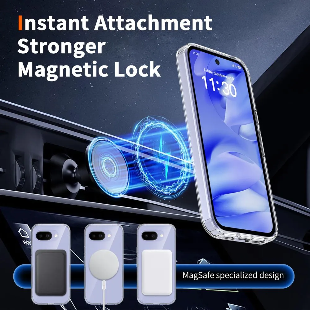 Google Pixel 10A Telefona vāciņš caurspīdīgs TECH-PROTECT FLEXAIR HYBRID MAGSAFE