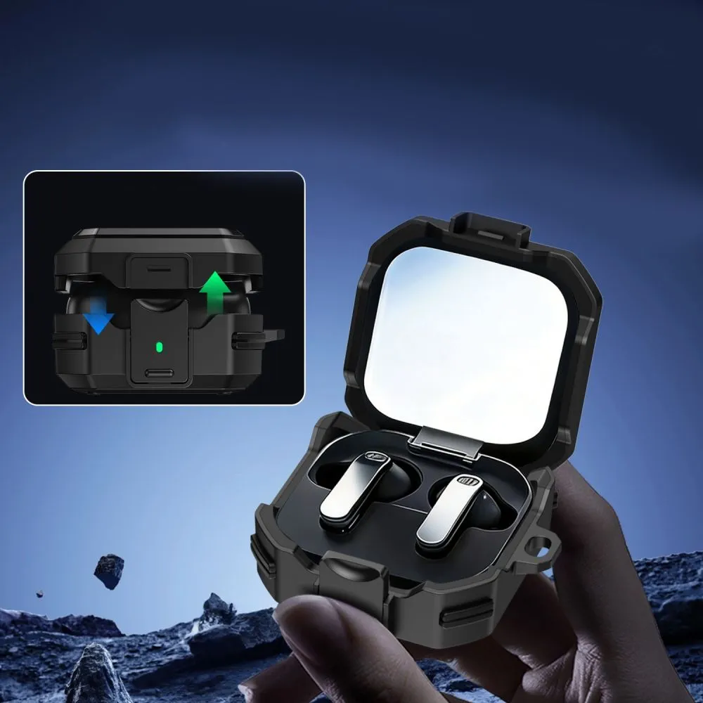 Samsung Galaxy Buds 4 / Pro Apsauginiai dėklai ir Juoda TECH-PROTECT CARBONOX MAGSAFE