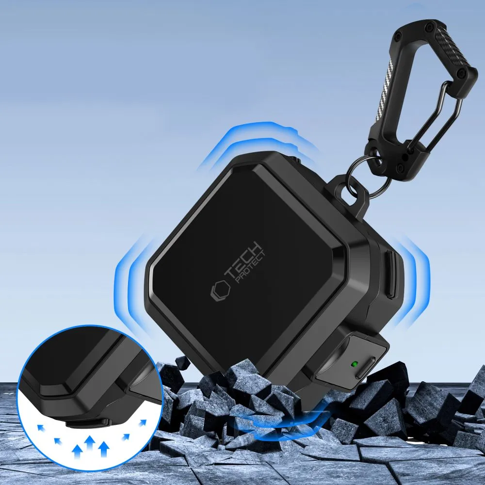 Samsung Galaxy Buds 4 / Pro Apsauginiai dėklai ir Juoda TECH-PROTECT CARBONOX MAGSAFE