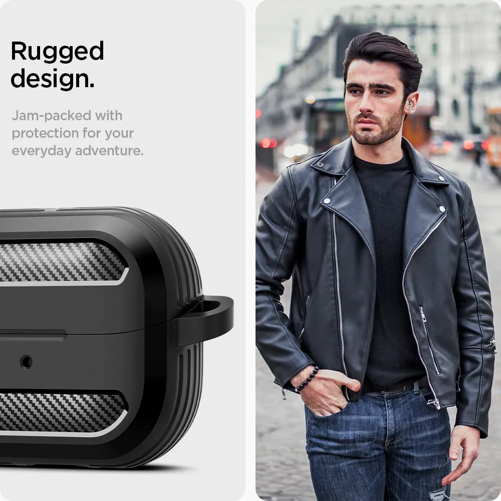 Samsung Galaxy Buds 3 / Pro Aizsargvāciņi un maciņi melns SPIGEN RUGGED ARMOR PRO