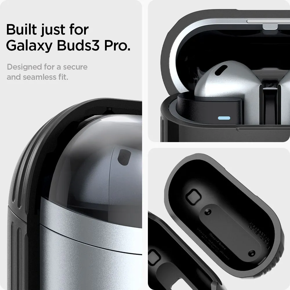 Samsung Galaxy Buds 3 / Pro Aizsargvāciņi un maciņi melns SPIGEN RUGGED ARMOR PRO