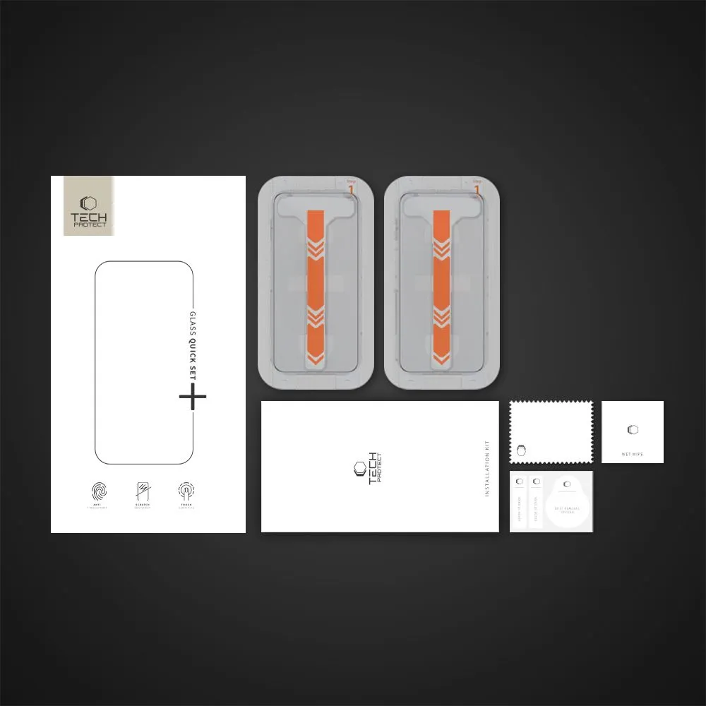 Apple iPhone 17e Aizsargstikls TECH-PROTECT QUICK SET+ 2-PACK