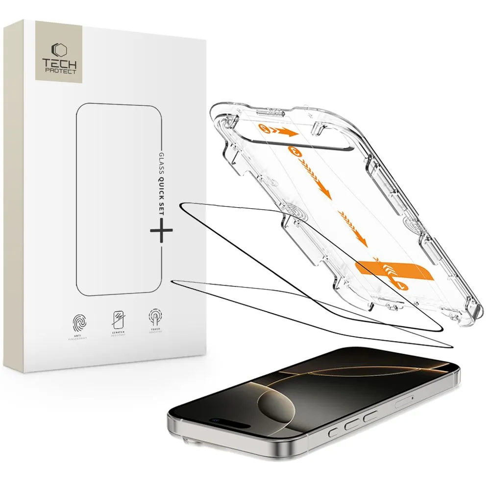 Apple iPhone 17e Aizsargstikls TECH-PROTECT QUICK SET+ 2-PACK