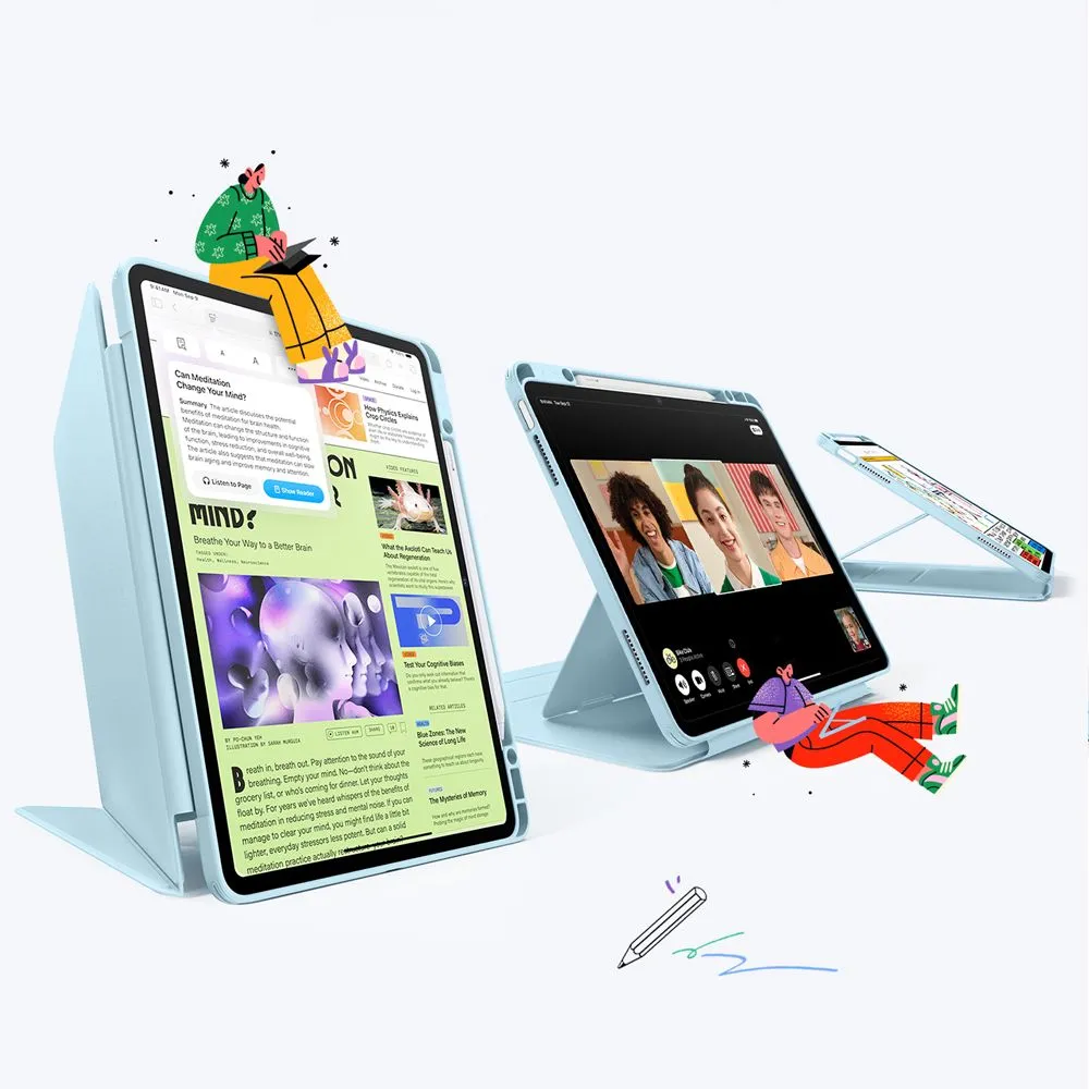 Apple iPad Air 13 (2026) tablet skal, fodral  ESR FLIP HYBRID