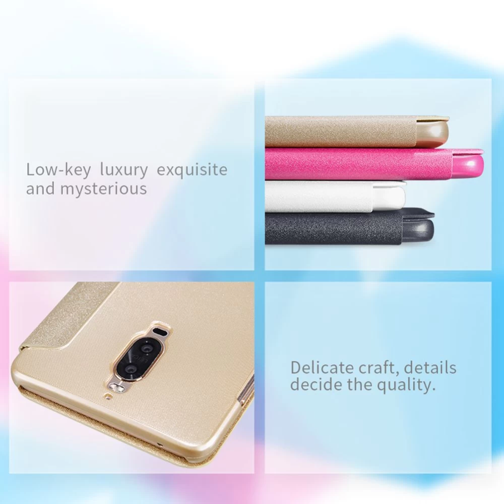 Huawei Mate 9 Pro suojakotelo valkoinen Sparkle Leather 