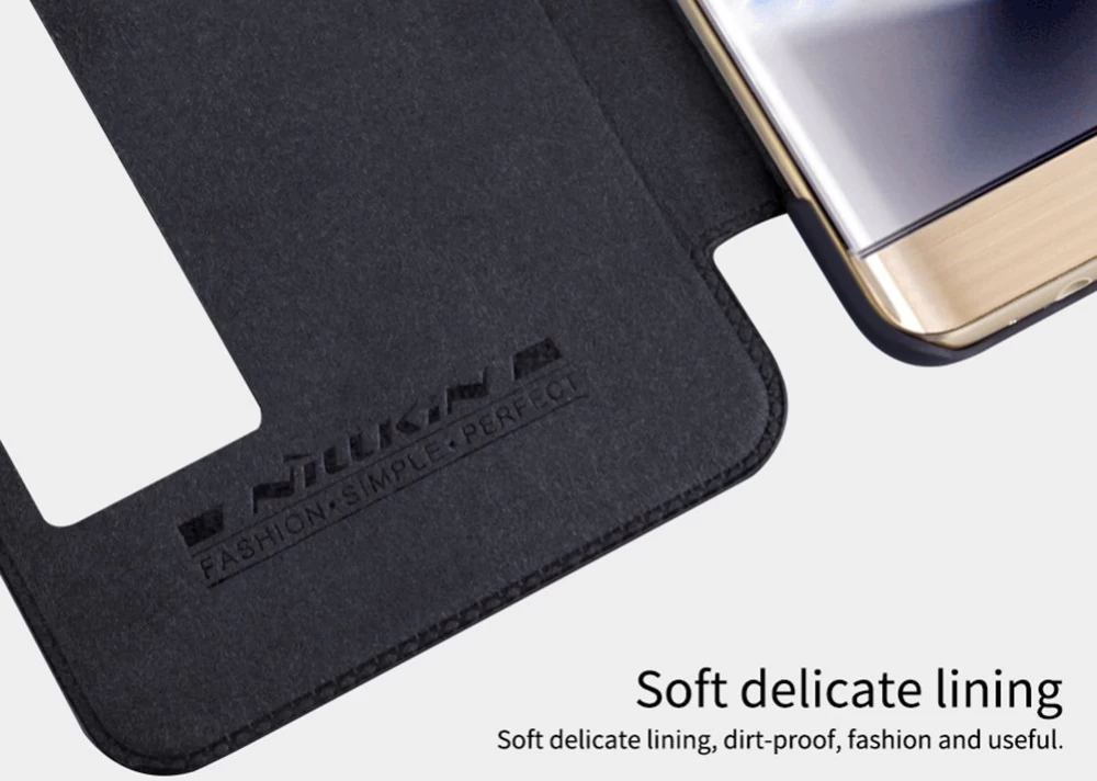 Huawei Mate 9 Pro dėklas baltas Qin Leather 