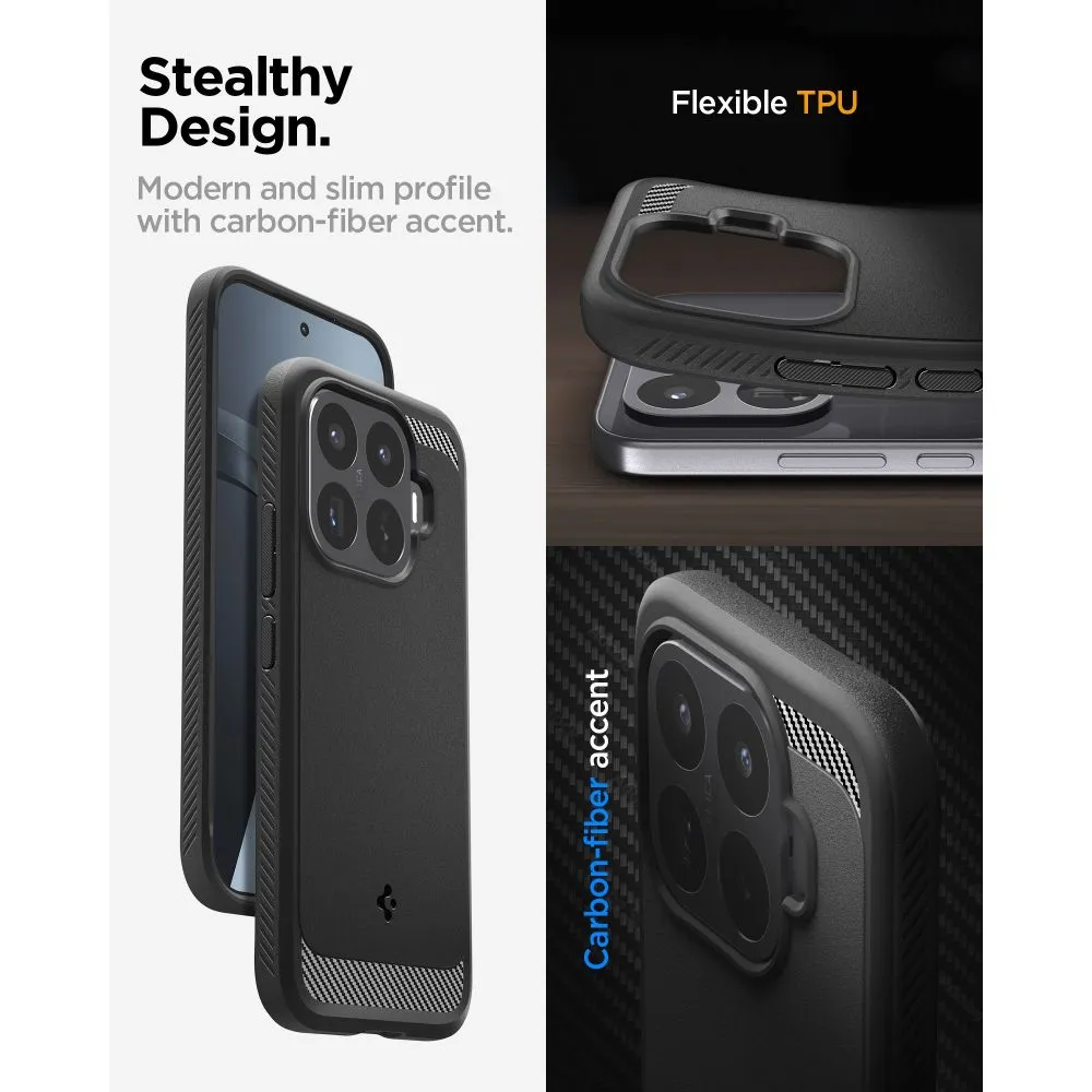 Xiaomi 17T Telefoni kaaned must SPIGEN RUGGED ARMOR