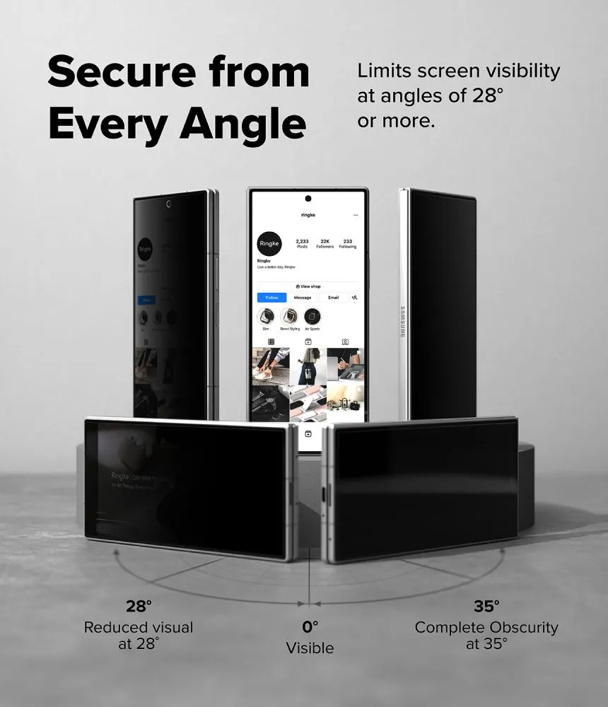 Samsung Galaxy Z Fold 8 Ultra Screen Protector RINGKE COVER DISPLAY EASY SLIDE 360 PRIVACY 2-PACK