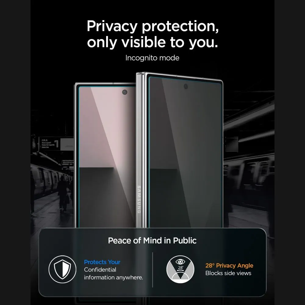 Samsung Galaxy Z Fold 8 Ultra Screen Protector SPIGEN GLAS.TR EZ FIT PRO PRIVACY 2-PACK