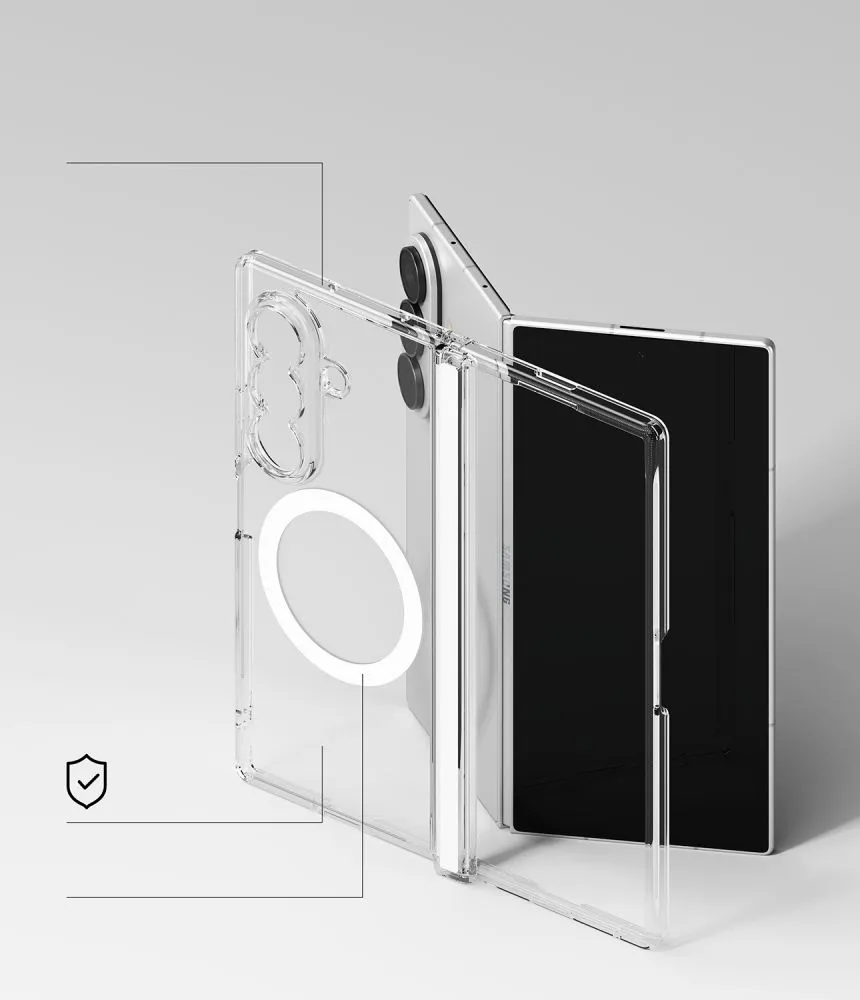 Samsung Galaxy Z Fold 8 Ultra suojakuori läpinäkyvä RINGKE FUSION FLAP MAGNETIC MAGSAFE