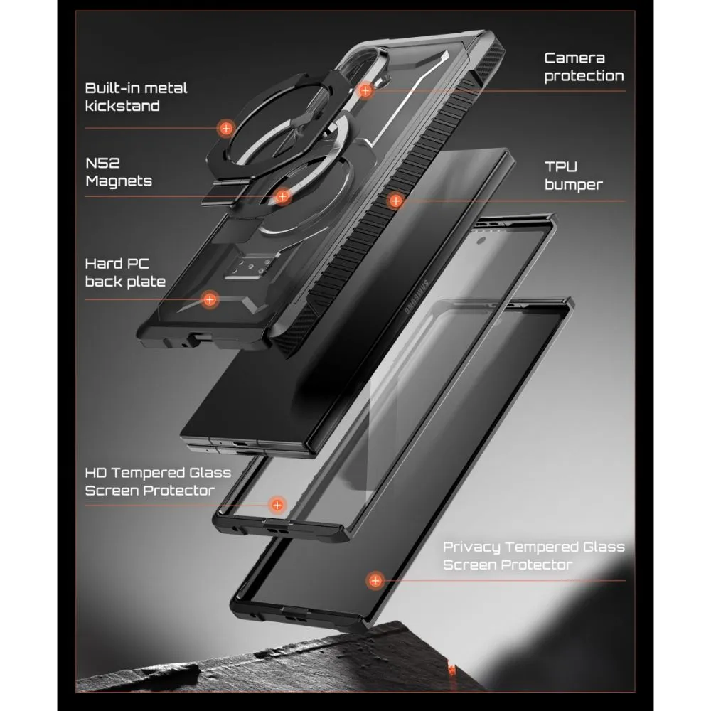 Samsung Galaxy Z Fold 8 Ultra Telefoni kaaned must SUPCASE UB GRIP MAG MAGSAFE 2-SET