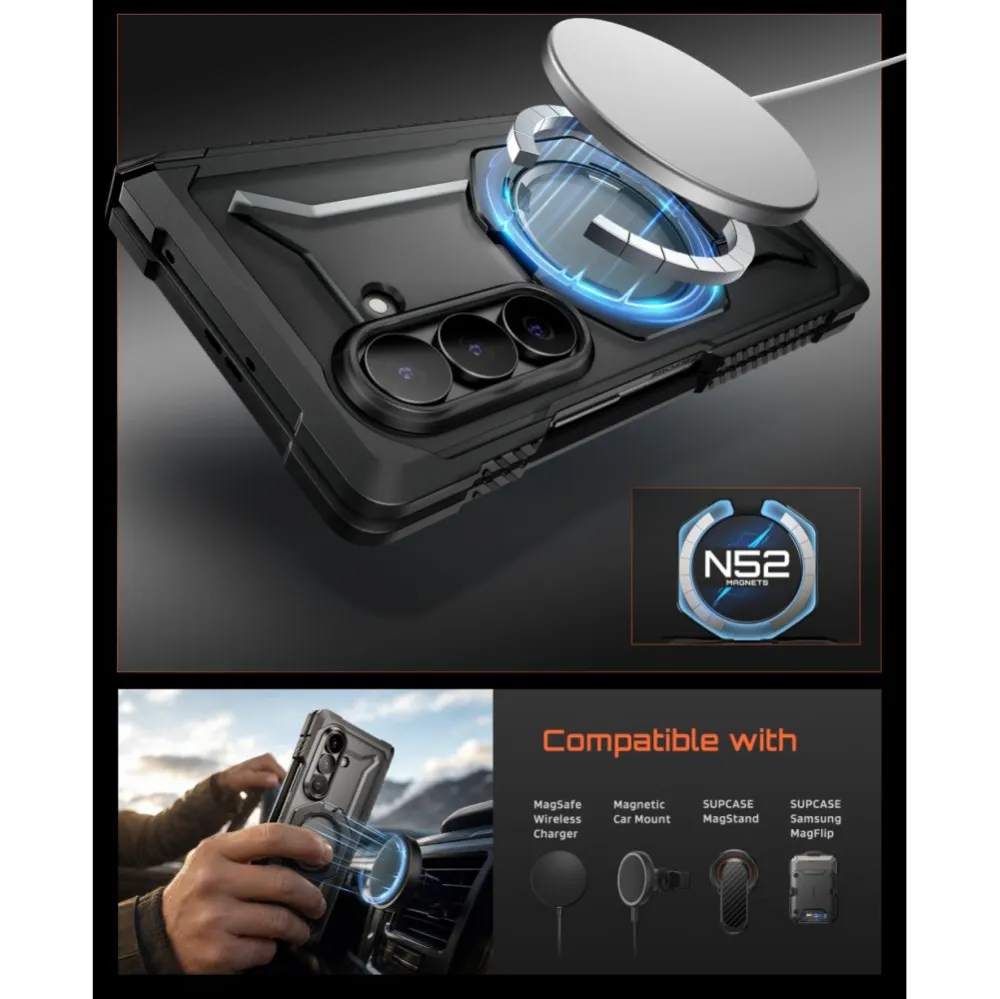 Samsung Galaxy Z Fold 8 Ultra Telefoni kaaned must SUPCASE UB GRIP MAG MAGSAFE 2-SET