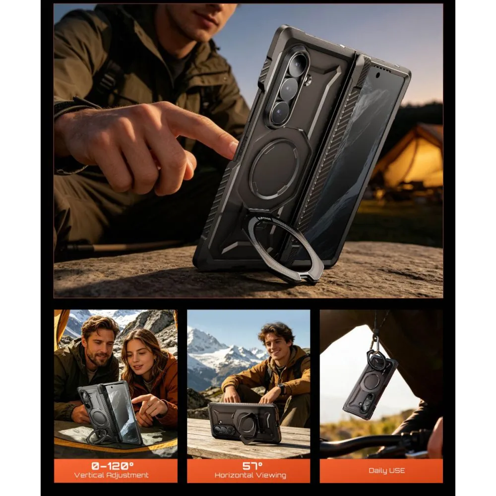 Samsung Galaxy Z Fold 8 Ultra Telefoni kaaned must SUPCASE UB GRIP MAG MAGSAFE 2-SET