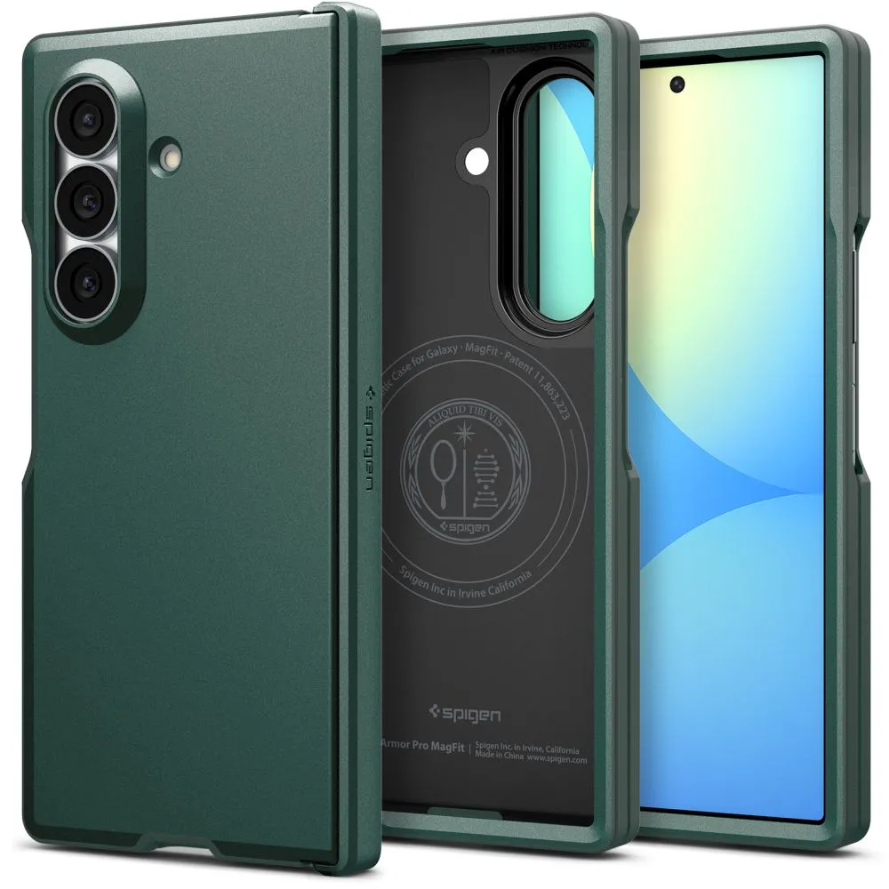 Samsung Galaxy Z Fold 8 Ultra skal grön SPIGEN TOUGH ARMOR PRO MAGSAFE