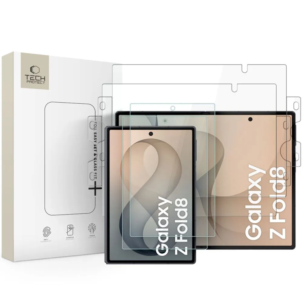 Samsung Galaxy Z Fold 8 Ekraanikaitsed TECH-PROTECT EASY SET FOIL & GLASS FIT+ 4IN1