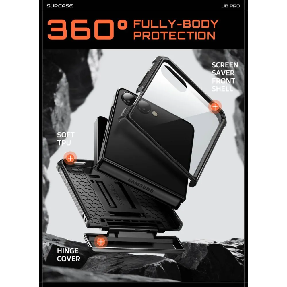 Samsung Galaxy Z Flip 8 Telefoni kaaned must SUPCASE UNICORN BEETLE PRO