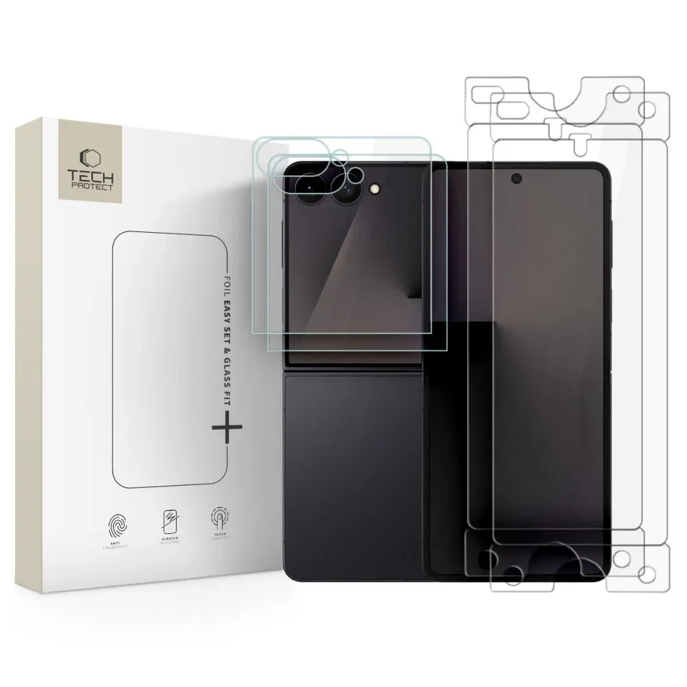 Samsung Galaxy Z Flip 8 Screen Protector TECH-PROTECT EASY SET FOIL GLASS FIT+ 4IN1