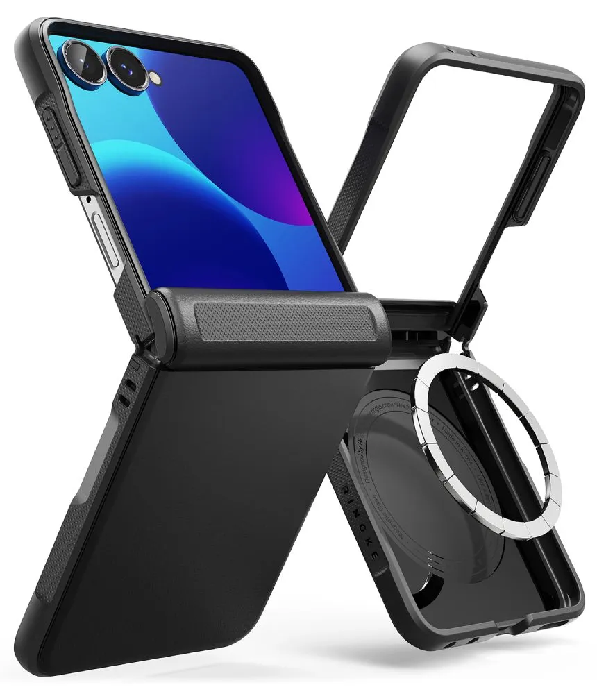 Samsung Galaxy Z Flip 8 Phone Cover black RINGKE ONYX FLAP MAGNETIC MAGSAFE