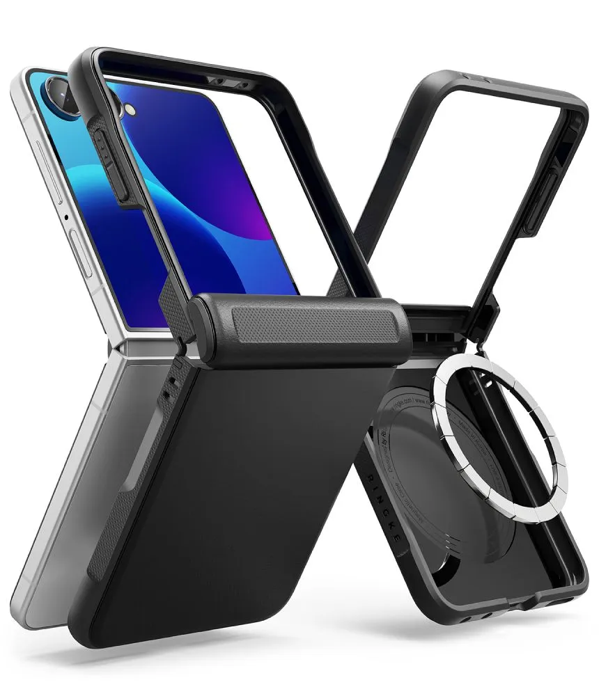 Samsung Galaxy Z Flip 8 Phone Cover black RINGKE ONYX FLAP MAGNETIC MAGSAFE